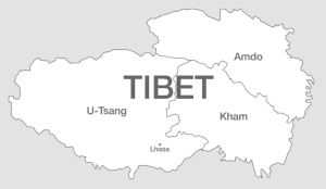 Traditional Tibet map