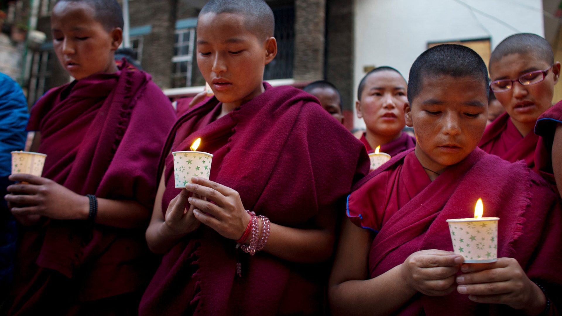 Vigil in Dharmsala, India, after two self-immolations in protest against China's rule