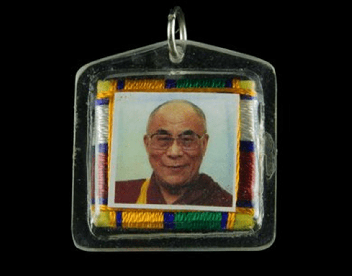 Representative image of an amulet carrying the Dalai Lama’s photo