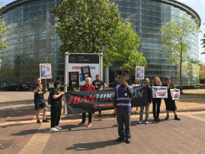 Free Tibet and allies protest outside Hikvision HQ in August