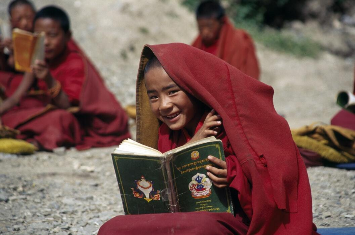 Tibetan child. Sexu temple, Shiqu,Sichuan, Ching